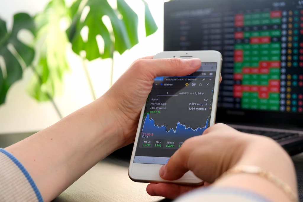 crypto trading and stock chart