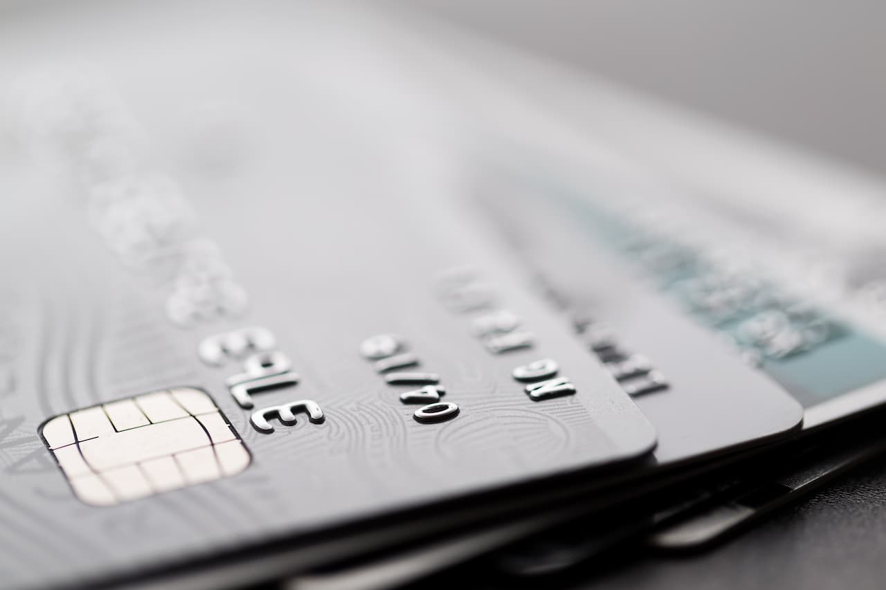 credit cards on table