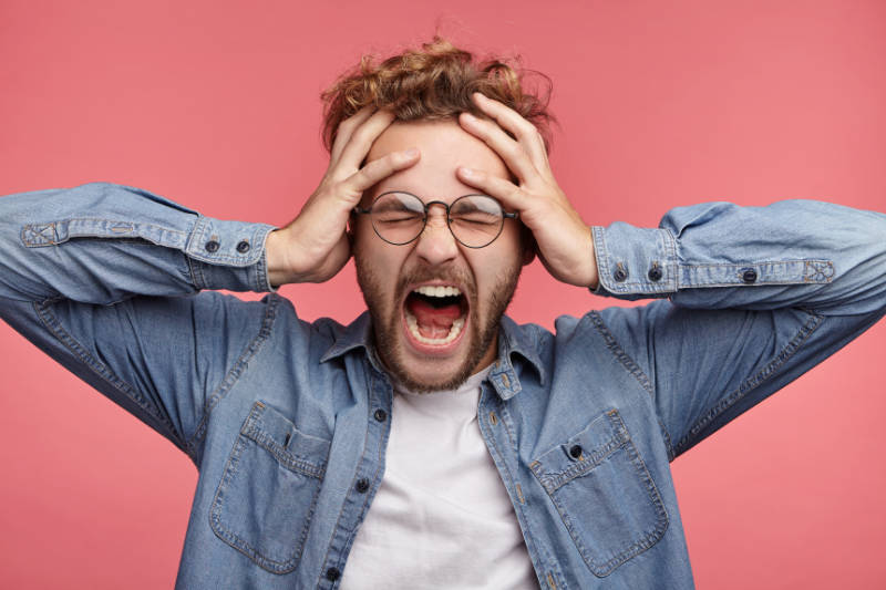 stressed man